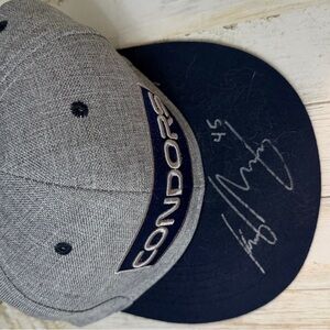 Gray and Navy Bakersfield Condors Cap Autographed